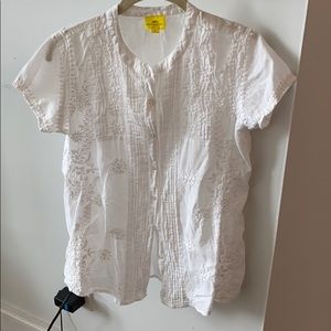 Roberta Roller Rabbit embroidered cotton top